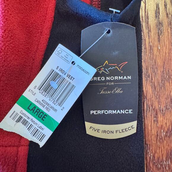 NWT Greg Norman Tasso Elba Golf Vest Mens L Performance Five Iron Fleece Active - Picture 10 of 10